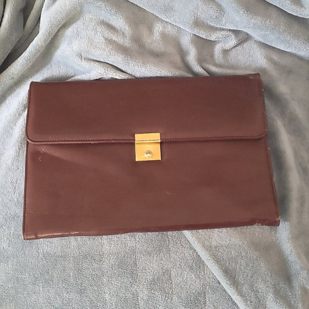 Leather Sales rep/ business slim carry briefcase